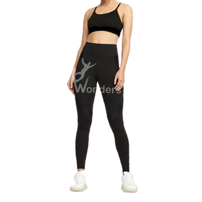 Women's high waisted fitness leggings Yoga Side Panel Transparent Splicing