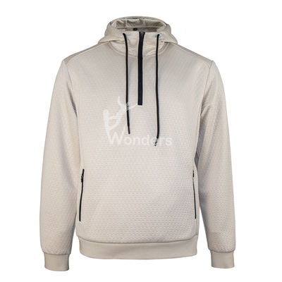 Los hombres 1/4 pullover con tirante con sudadera con cuerda